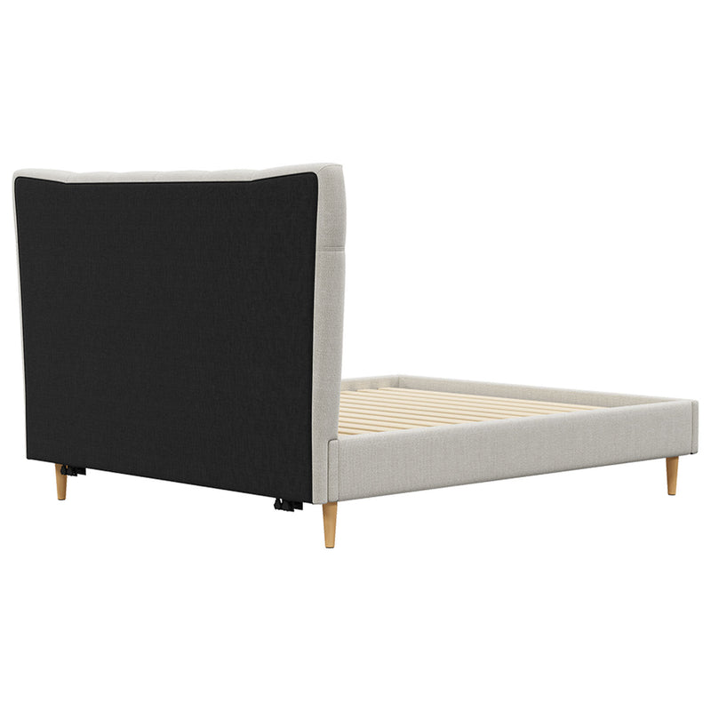 Classic Queen Bed Frame with Headboard and Plush Mattress