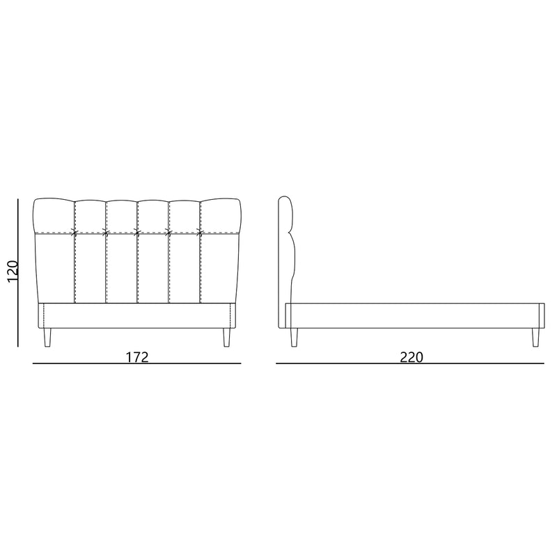 Classic Queen Bed Frame with Headboard and Plush Mattress