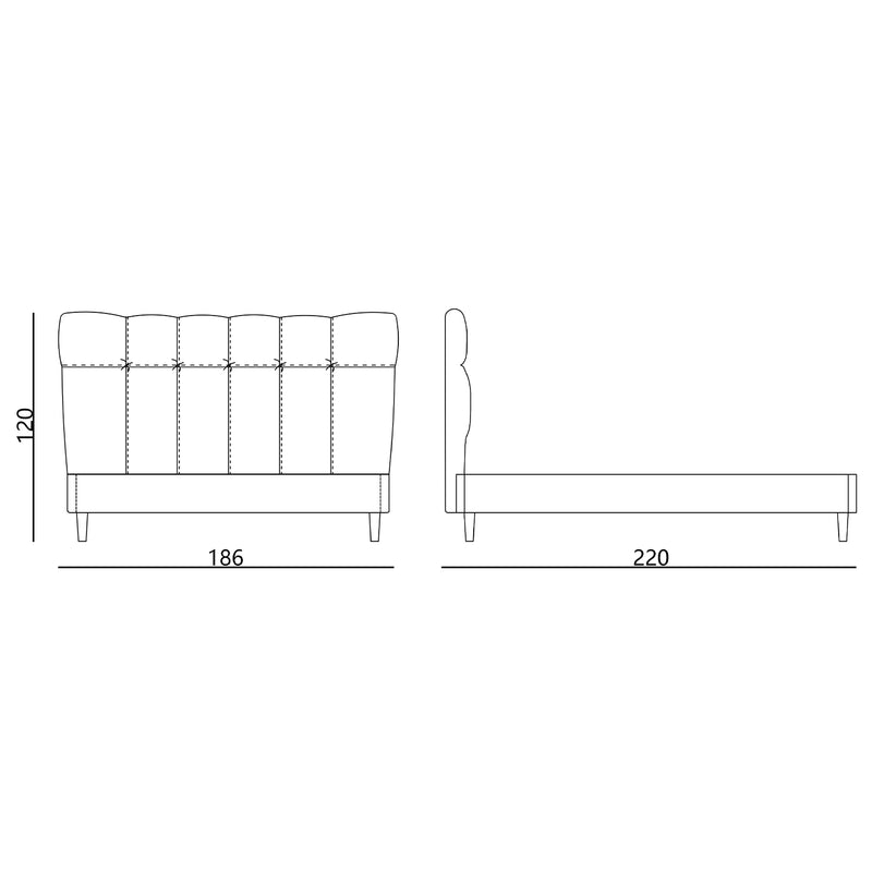 Classic King Bed Frame with Headboard and Plush Mattress
