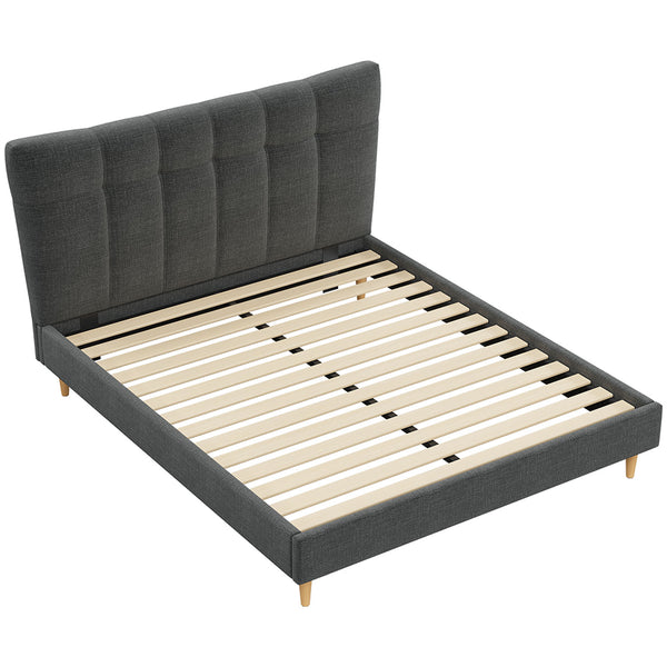 Classic King Bed Frame with Headboard - Graphite