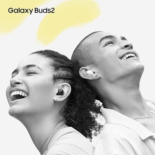 Samsung Galaxy Buds2 Bluetooth Headphones, True Wireless, Active Noise Cancellation, Charging Case, Balanced Audio, IPx2, Ergonomic Weight 5g/Headset, Graphite 2021 [English Version]