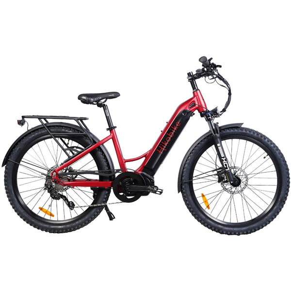 Hiko Vibe Electric Hybrid Bike 672Wh Battery Red