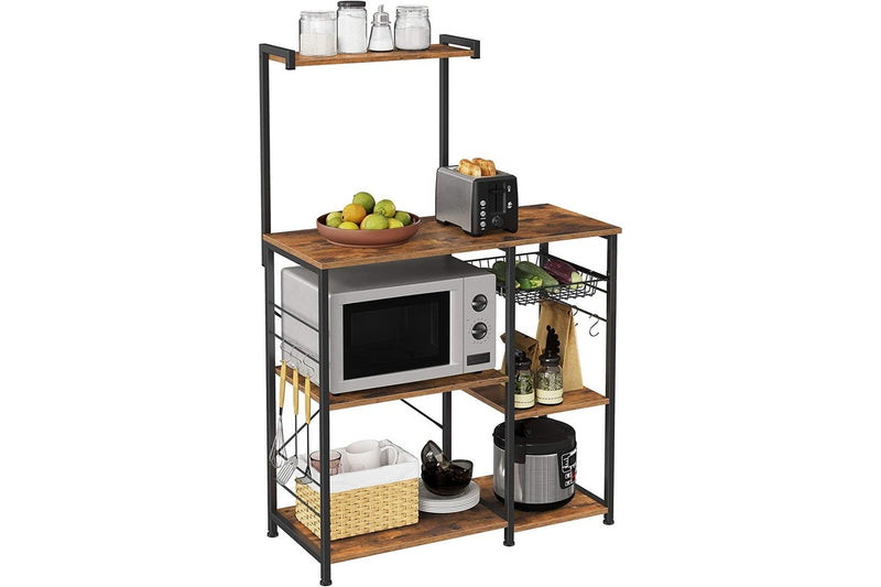 Vasagle Baker's Rack with Shelves - Rustic Brown