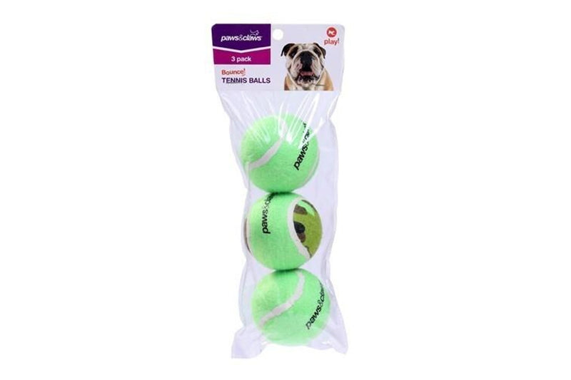 12PK Paws & Claws 6cm Tennis Balls Camo Dog Toy Interactive Fun Toys Play Assort