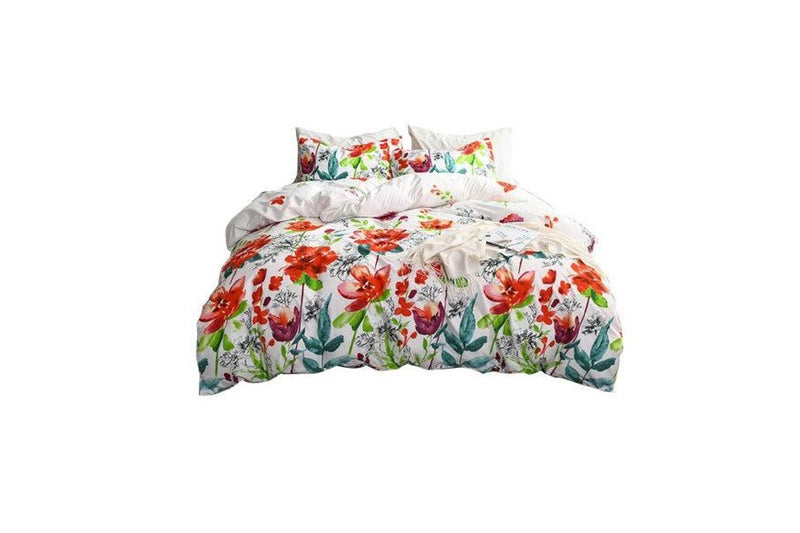 Floral Printed Duvet Cover & Pillowcase Bedding Set