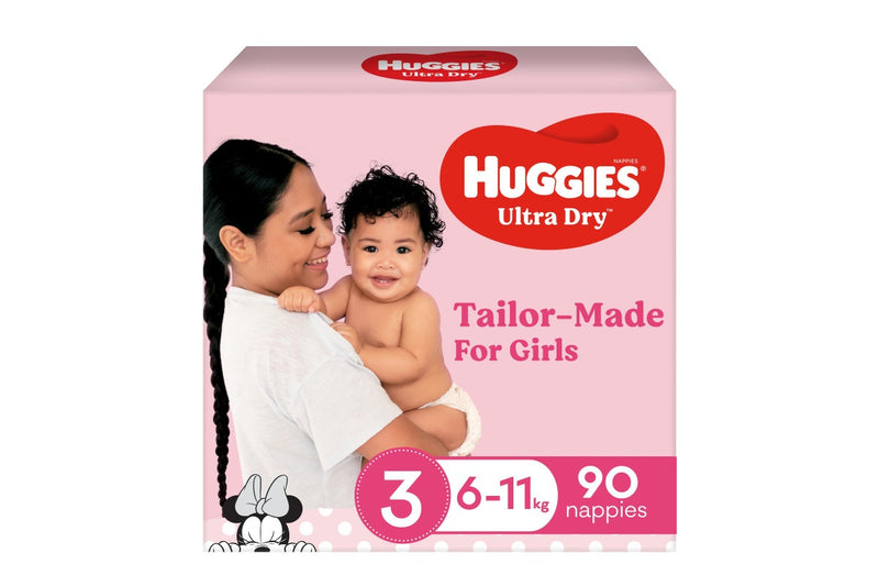 Huggies Ultra Dry Crawler Girl Nappies Jumbo Pack - Size 3