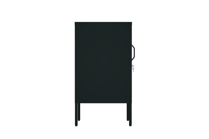 Fraser Country Milan Metal 1 Door Cabinet - Dark Granite Grey