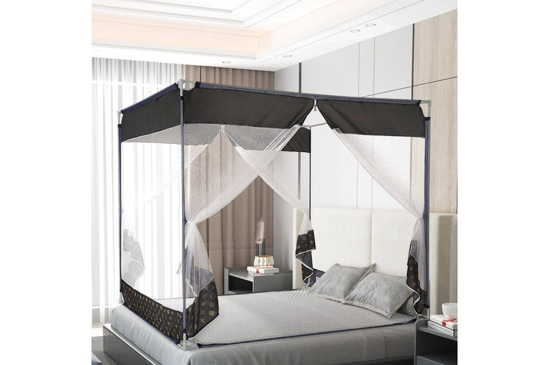 Mosquito Bed Nets Foldable Canopy Square Grey