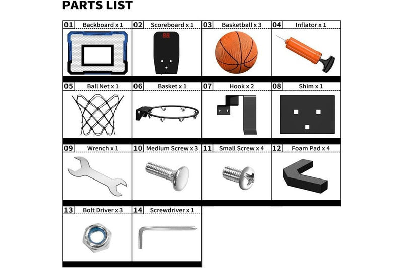 Basketball Hoop Indoor Basketball Hoop with Electronic Scorer