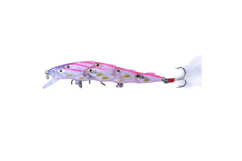 11.5cm 15.7g Crank Lure With Feather Hook For Sea Fishing