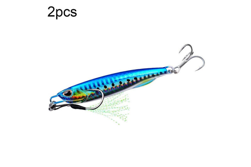 2 Piece Metal Sea Fishing Bait 50g Simulation Lf103 Proberos