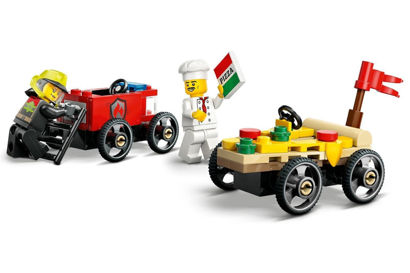 LEGO City: Pizza vs. Fire Truck Race Car Pack - (60458)