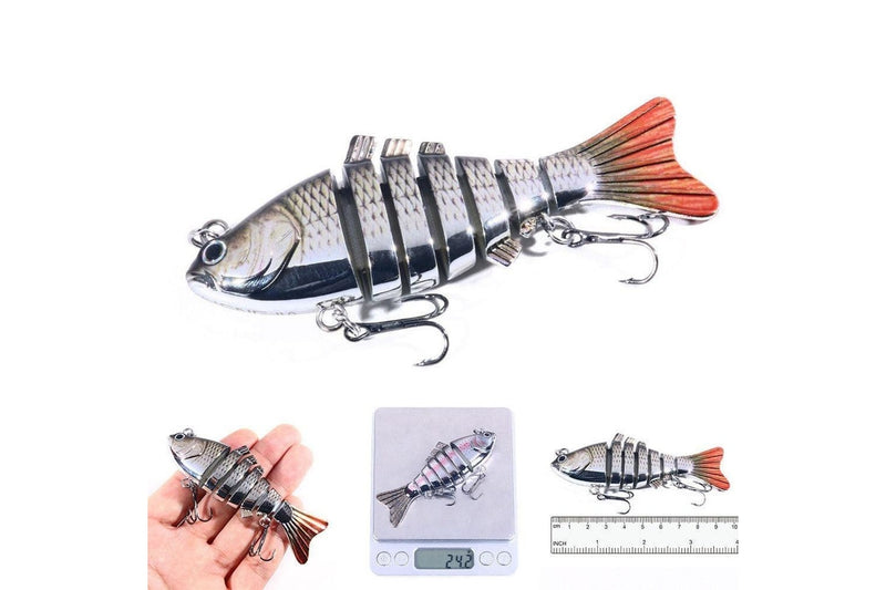 10cm 24g Multi Section Bionic Fish Bait Plastic Electroplated