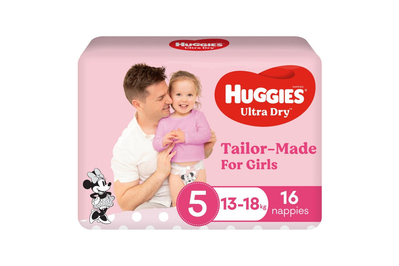 Huggies Ultra Dry Convenience Walker Girl Nappies - Size 5