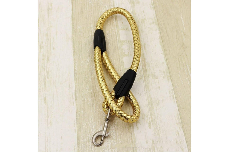 Pu Leather Weave Round Rope Dog Leash