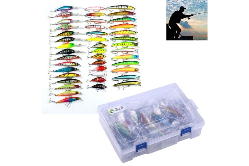 43 Piece Sequin Metal Bait Set For Sea Bass Fishing 5 10.5cm Length Boxed