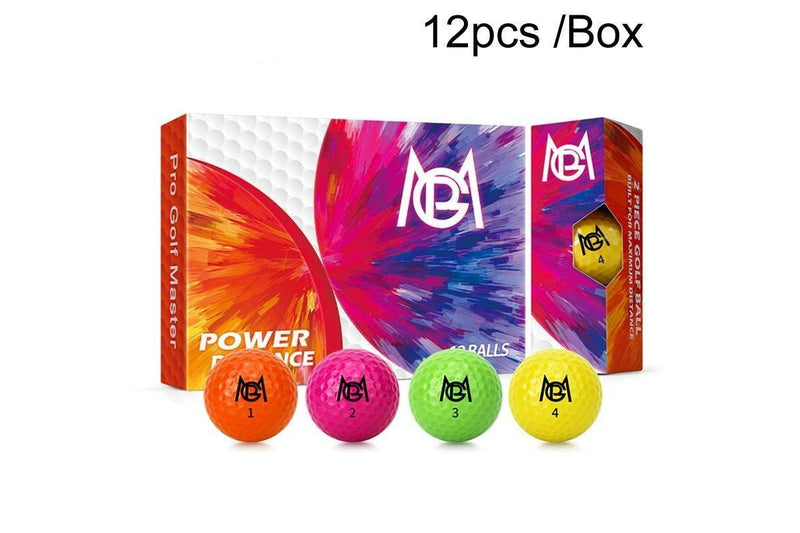 12Pcs /Box Golf Colored Competition Balls Double Layer Practice Balls