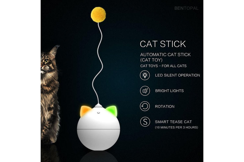 Bentopal LED Roly Poly Battery Powered Cat Kitten Pets Interactive Teasing Toy