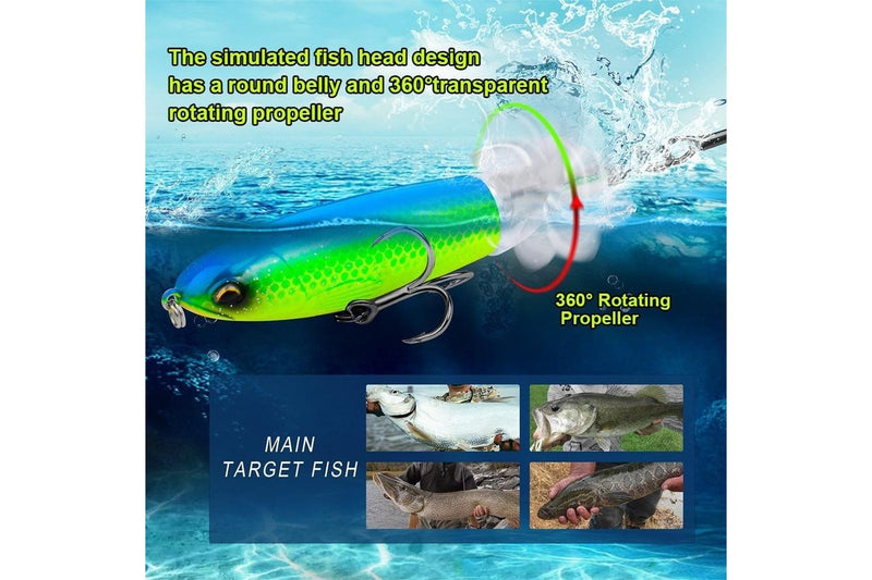 360 Rotating Topwater Propeller Lure 10.5cm/13.5g Colour