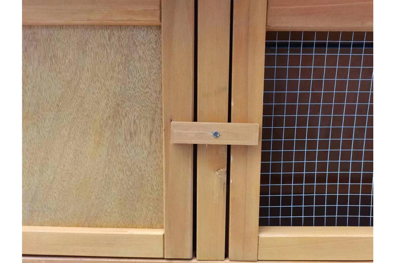 Solid Wood Raised Rabbit Hutch Bunny Cage with Pull Out Tray