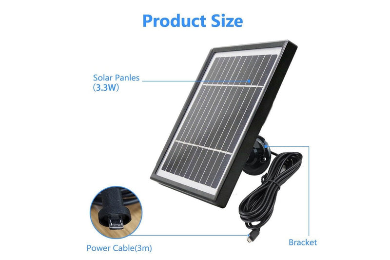 Solar Panel Charger For Arlo Essential Spotlight Cameras