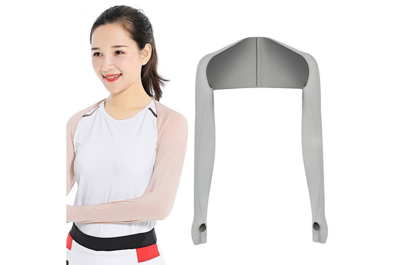 Golf Sunscreen Shawl Sleeves Outdoor Sports Cycling Ice Silk One Word Raglan Sleeves - Size One Code