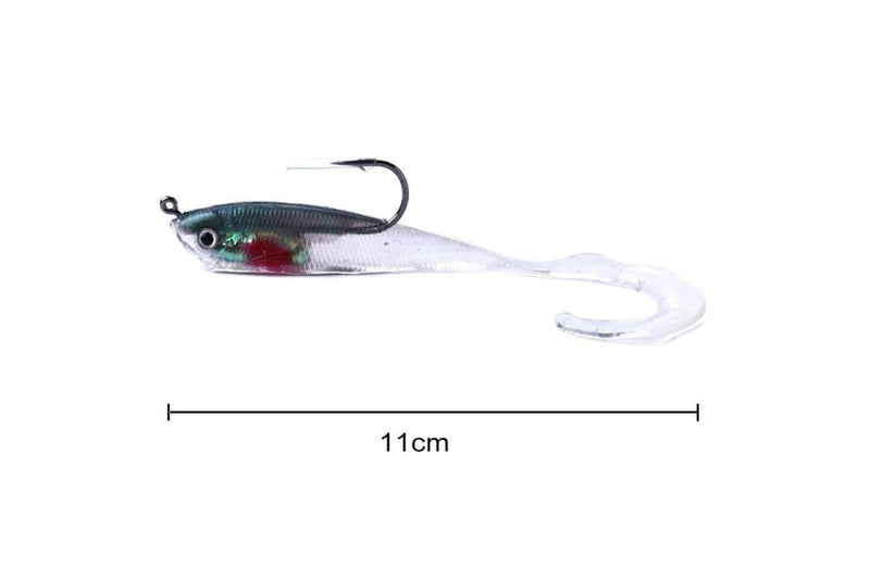 5 Piece 11cm/16g Soft Fish Lure Set For Sea Bass Fishing