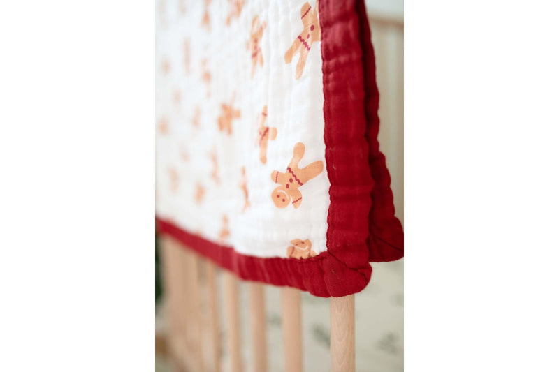 Lulujo: Muslin Cotton Quilt - Christmas Gingerbread