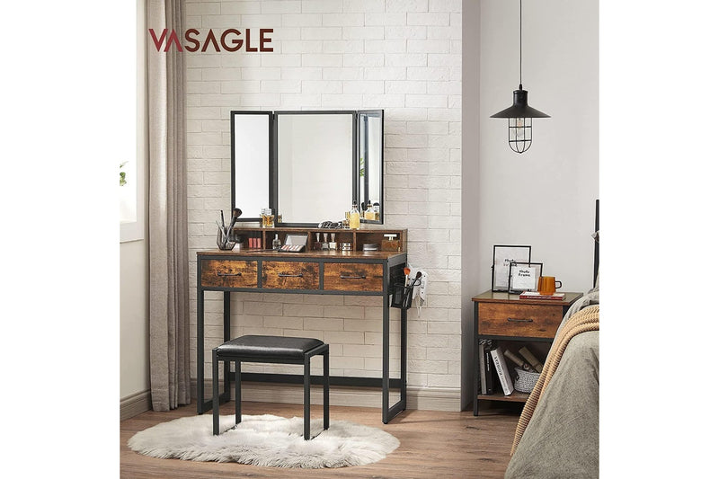 Vasagle Dressing Table With Stool