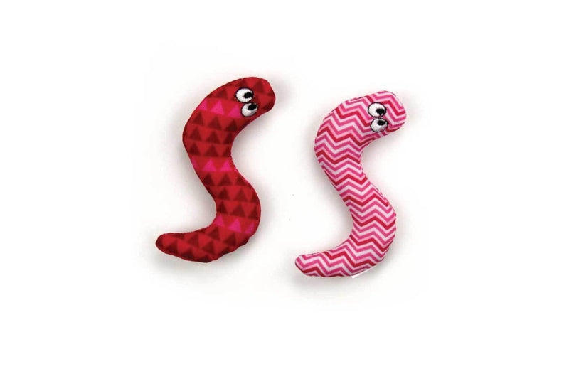 4x Pack Surf Snakes 9cm Catnip Cat Crinkle Toy Chase Kitten Teaser