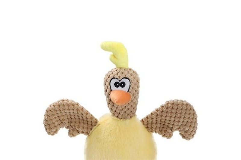 2x Paws N Claws Pets Stretchy Leg Chicken 40x24cm Toy w Built-In Squeaker Asst