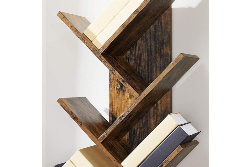 Vasagle 8-Tier Tree Bookshelf - Rustic Brown