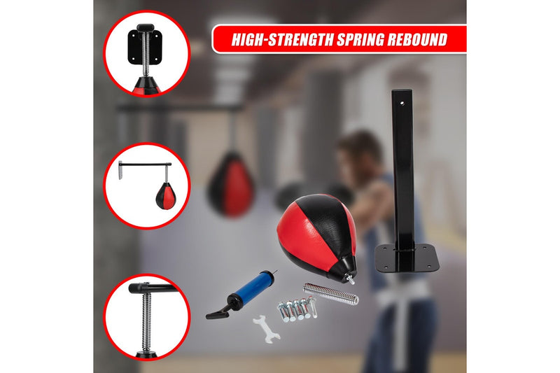 Wall Hanging Boxing Punching Bag Speed Training Stress Relief Kit with Wall Mount Bracket