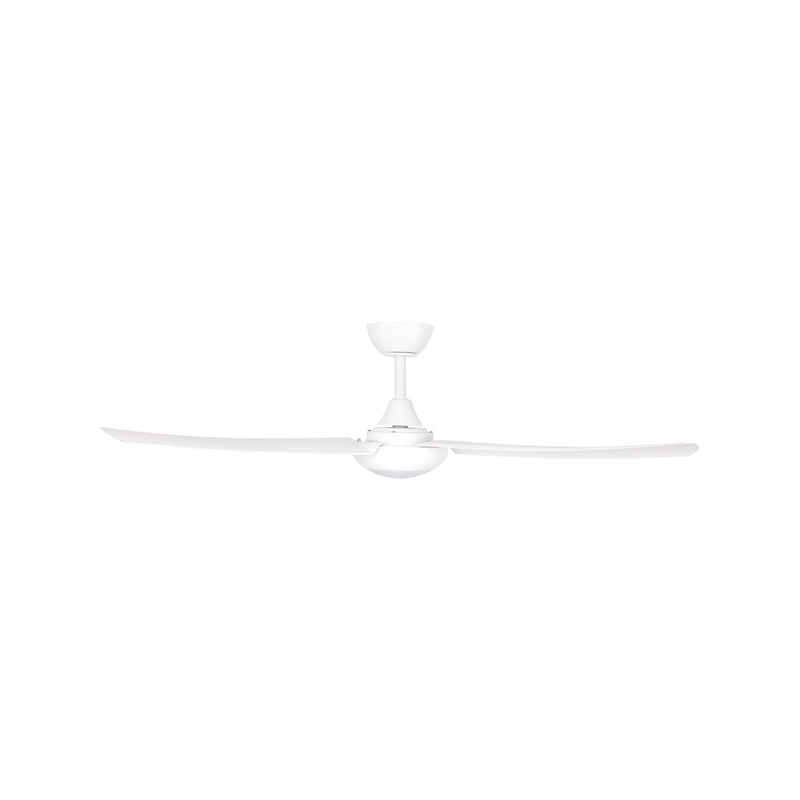 Brilliant 132cm White Matt Duque 3 Blade DC Ceiling Fan With Light Tone Changing LED Light And Remote