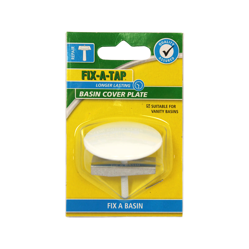 FIX-A-TAP 50mm White Basin Cover Plate