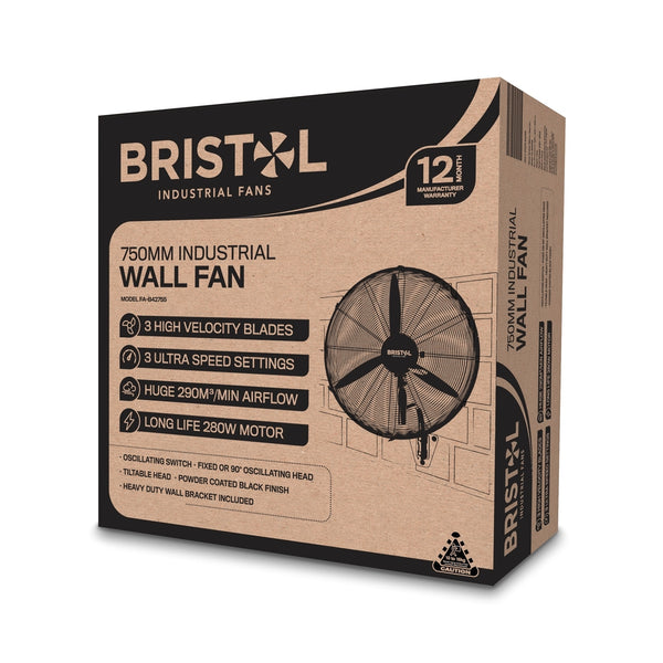 Bristol 750mm Wall Industrial Wall Fan