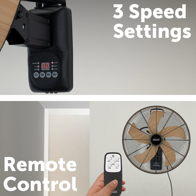 Arlec 40cm Wall Fan With Remote Control