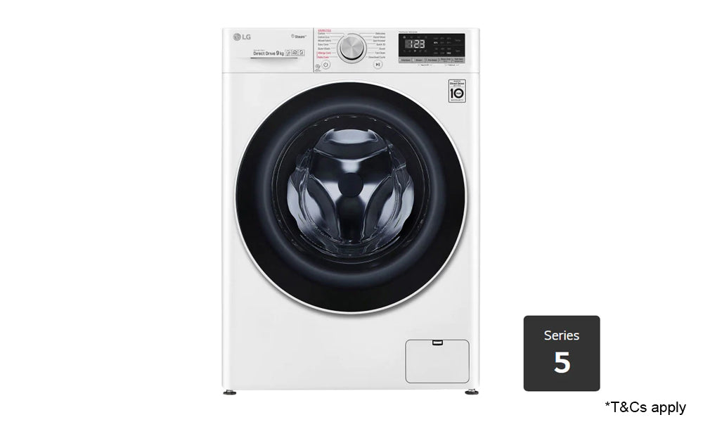 LG 9kg Front Load Washing Machine with Steam and AI Direct Drive Motor