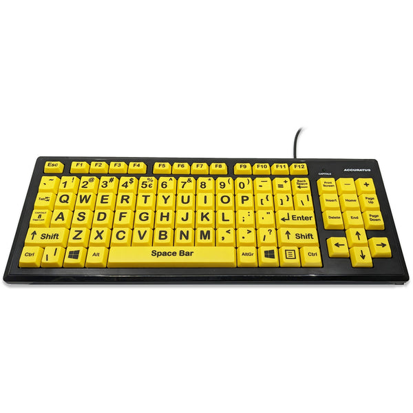 ACC 22ACVA Keyboard Wired Vision Assist Yellow Keys ACC PC