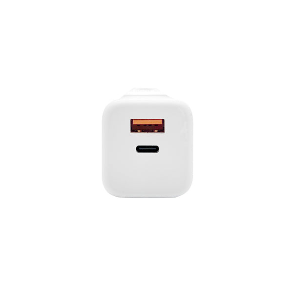 Switchwerk Type-C PD Charger 65W GAN Quick Charge Dual Port USB-C & USB-A Power Adapter AUS/NZ Standard Power Delivery, Design for Any Power delivery device (US + AU/NZ Plugs ) - Compatible For 12 Macbook , 13 Macbook Air and Pro, Also work