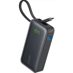 ANKER Nano 10K 30W Power Bank with Built-In USB-C Cable (Black)