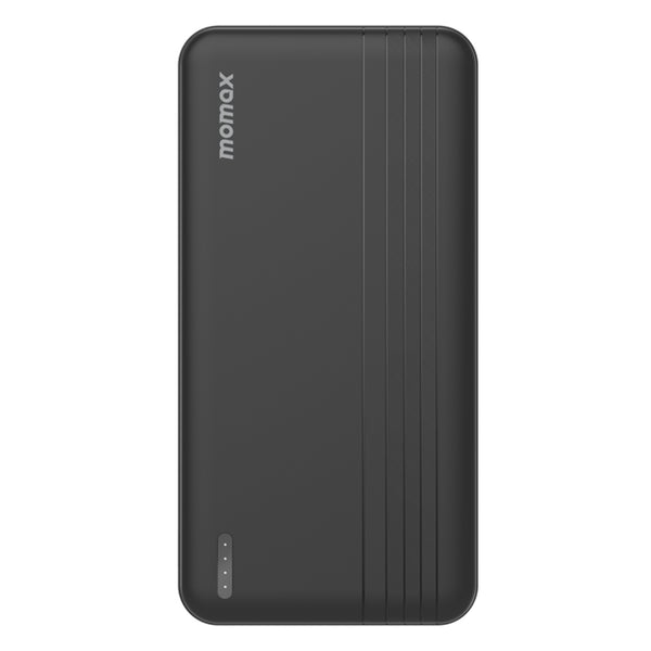 Momax iPower 10000mAh Fast Charging PD Power Bank - Black, 20W USB-C PD 3.0 Output + Dual USB-A Output, Fast Charing Apple iPhone & Samsung Smart Phones, LED Power Indicator