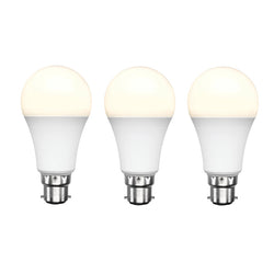 Brilliant Smart WiFi LED White 3pcs Pack, B22, 800 Lumens, Smart Light Bulb 9W, Dimmable, Bio-Rhythm Lighting Via BrilliantSmart App Remote Control Enabled 220 degrees Beam Angle