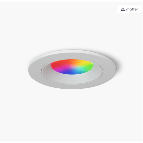 Nanoleaf Essentials Matter WiFi LED RGB Smart 3.5" Downlight for Cutout: 90mm Max Lumens 900lm, RGB, Colour adjustable and Dimmable Remote Control Enabled