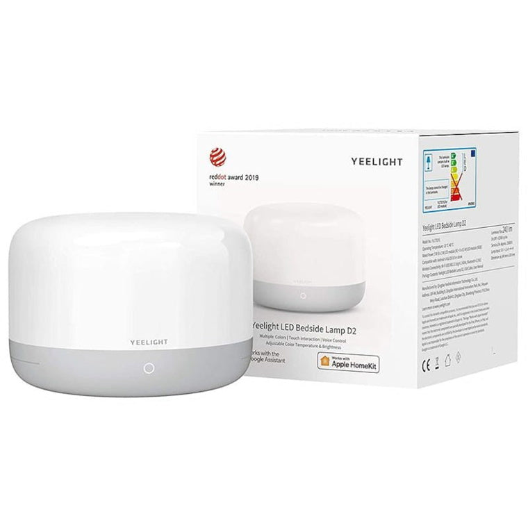 Yeelight Bedside Lamp D2 Colourful Smart Light Control by Bluetooth and Wi-Fi, 250 lumes (Power adapter not included)
