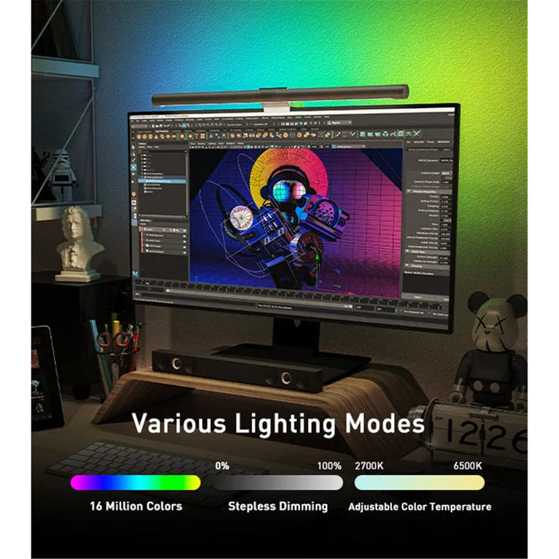 Yeelight Monitor Colourful RGB Smart Light Bar Pro (Flagship Edition) Immersive Gaming Experience, Created by Interactive Lighting