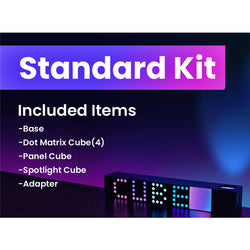 Yeelight Colourful RGB Standard Kit Smart Cube Inlcuded One Dot Matrix Cube, Three Dot Matrix Cube Extension, One Panel Cube Extension, One Spotlight Extension