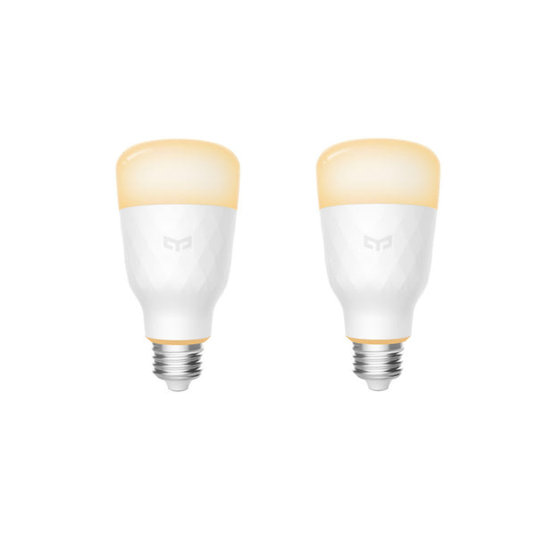 Yeelight W3 WiFi LED Warm White Dimmable E27, (2 packs) Smart Light Bulb maximum luminous flux of 900lm, 8W \, 2700K Remote Control Enabled