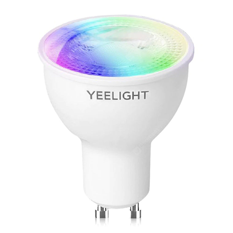 Yeelight W1 WiFi LED RGB , GU10, (2 packs) Smart Light Bulb maximum luminous flux of 350lm, 4.5W RGB , Colour adjustable and Dimmable Remote Control Enabled