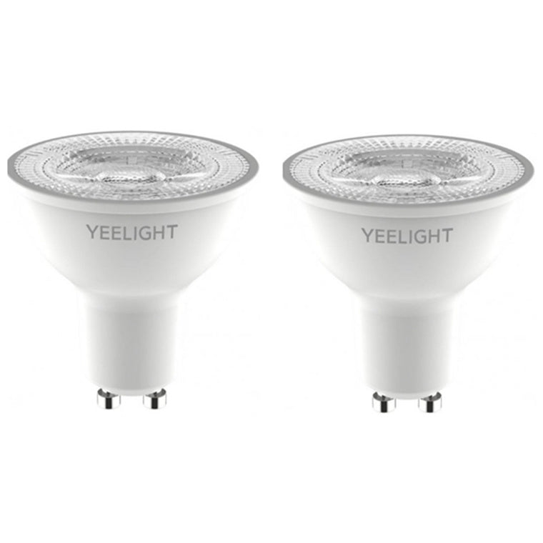Yeelight W1 WiFi LED White - GU10, (2 packs) Smart Light Bulb maximum luminous flux of 350lm, 4.8W, Dimmable, Remote Control Enabled